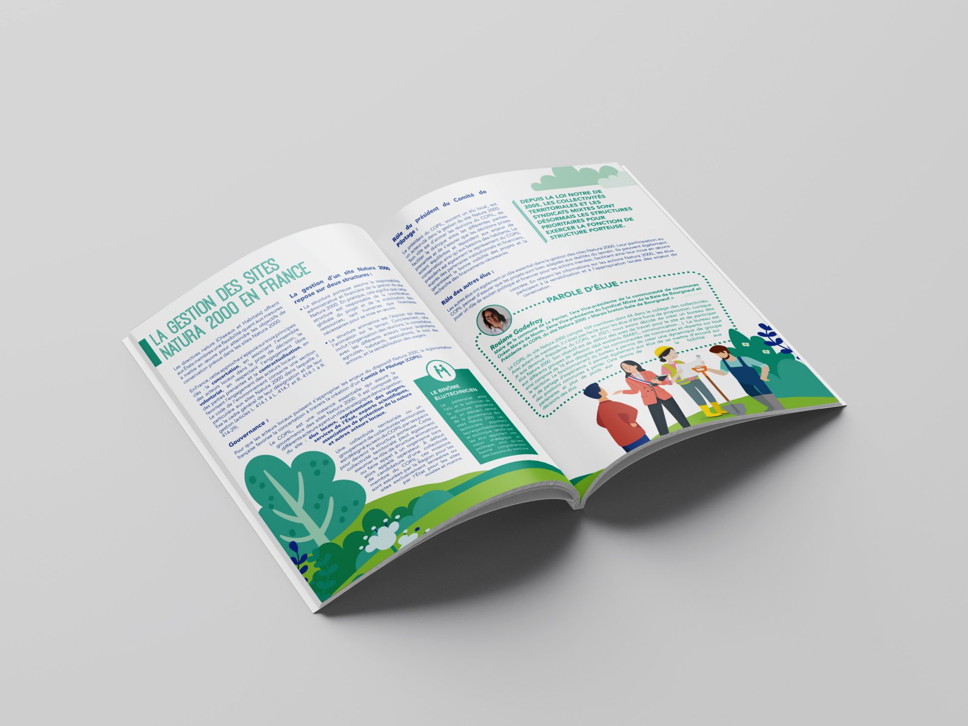 Mise en page d’un guide sur Natura 2000 pour la FPNRF